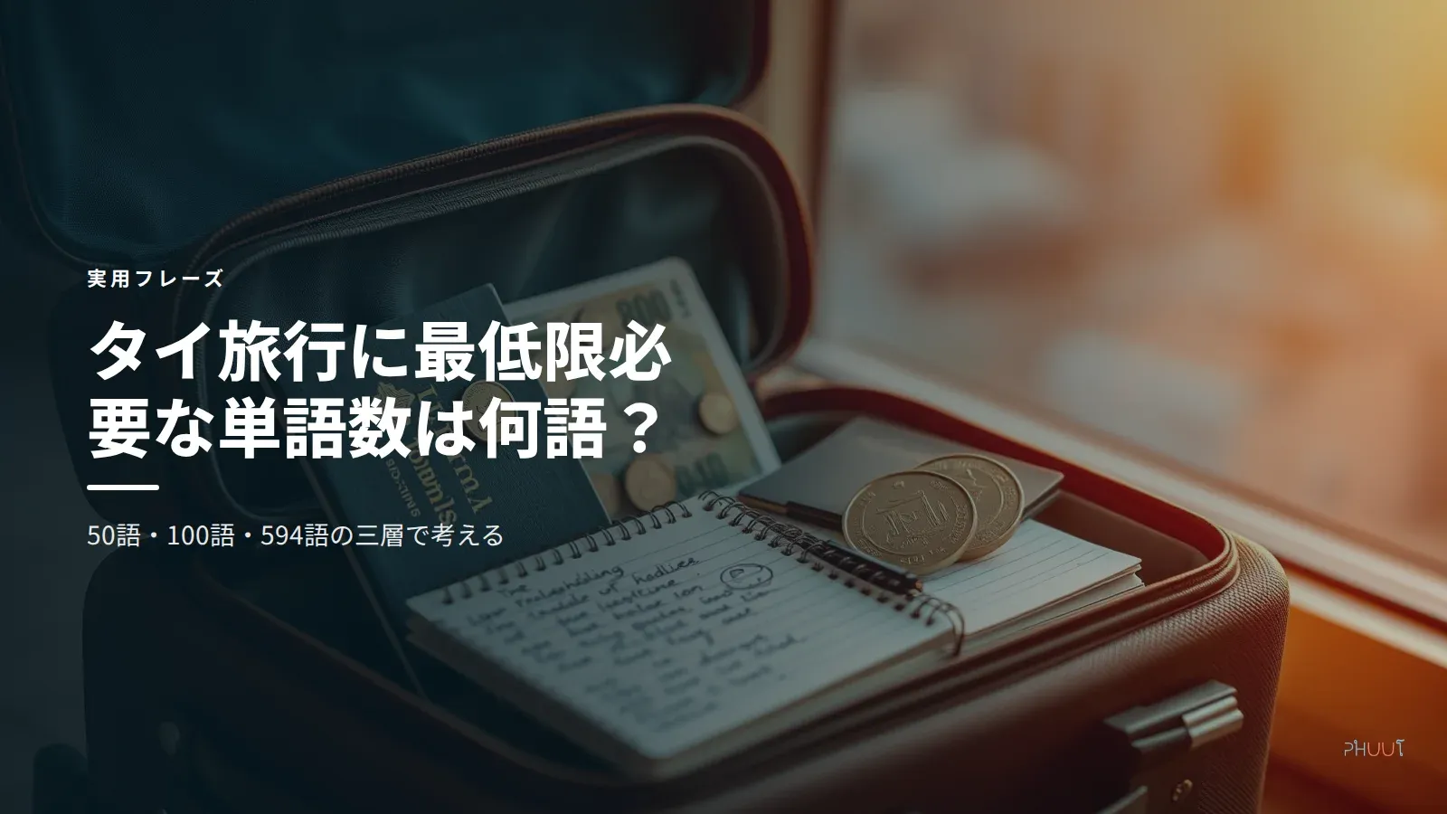 タイ旅行に必要な単語数は何語？【50語・100語・594語の三層で解説】