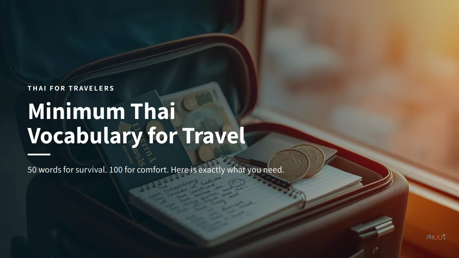 Minimum Thai Vocabulary for Travel: 50 Words to Start