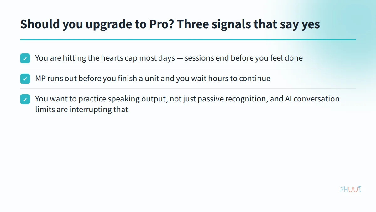 Three signals you're ready for Phuut Pro